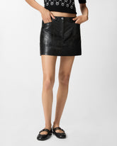 Minigonna in pelle con tasche -  | Pinko