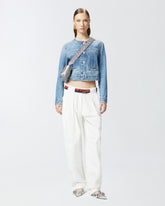 Giacca corta in denim con taschini e bottoni -  | Pinko