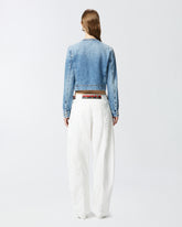 Giacca corta in denim con taschini e bottoni -  | Pinko
