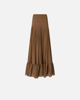 Gonna lunga a balze in georgette di viscosa -  | Pinko