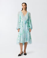 Vestito midi plissè stampa fiori -  | Pinko