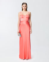 Abito lungo elegante in satin lucido -  | Pinko