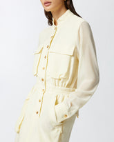 Abito corto a camicia con tasche -  | Pinko