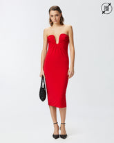 Abito midi da sera con scollo sagomato -  | Pinko