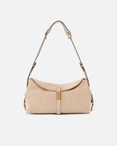 Borsa a spalla media Saddle Bag Baguette in suede -  | Pinko
