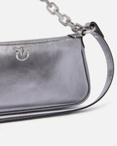 Borsa a mano piccola Mini Half Moon in suede laminato -  | Pinko