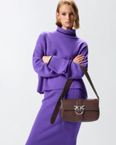 Borsa a spalla media Classic Love Bag Slouchy in pelle con zip -  | Pinko