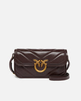 Borsa a mano grande Love Bag Box in pelle chevron -  | Pinko