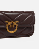 Borsa a mano grande Love Bag Box in pelle chevron -  | Pinko