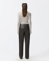 Pantaloni incrociati in pelle Reimagine PINKO X Patrick McDowell -  | Pinko