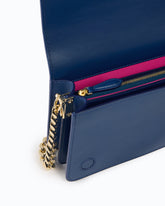 Borsa a tracolla Mini Love Bag Click in pelle e microfibra full strass PINKO Galleria - Trasparente | Pinko