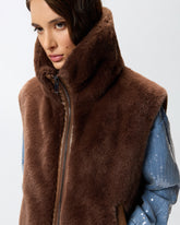 Gilet effetto pelliccia con zip -  | Pinko