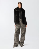 Gilet effetto pelliccia con zip -  | Pinko