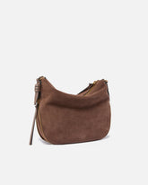 Borsa a spalla hobo media in suede con logo Love Birds -  | Pinko