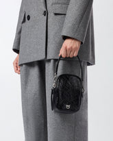 Piccola borsa a mano in pelle chevron -  | Pinko