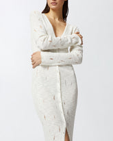 Abito lungo cardigan in maglia leggera con rotture -  | Pinko