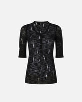 Maglia serafino leggera a costine con strappi -  | Pinko