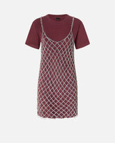 Abito t-shirt corto combinato con vestitino paillettes -  | Pinko