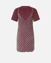 Abito t-shirt corto combinato con vestitino paillettes -  | Pinko