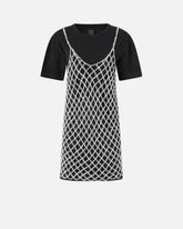 Abito t-shirt corto combinato con vestitino paillettes -  | Pinko