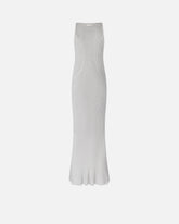 Vestito smanicato in maglia metallizzata a coste -  | Pinko