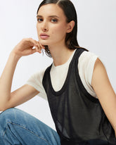 T-shirt con maniche asimmetriche e canotta abbinata -  | Pinko
