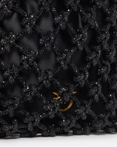 Small shoulder bag with micro rhinestones -  | Pinko