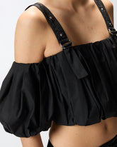 Top corto a palloncino con spalle scoperte -  | Pinko