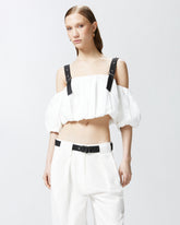 Top corto a palloncino con spalle scoperte -  | Pinko