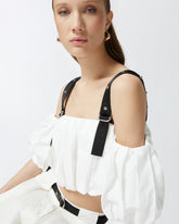 Top corto a palloncino con spalle scoperte -  | Pinko