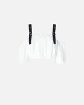 Top corto a palloncino con spalle scoperte -  | Pinko