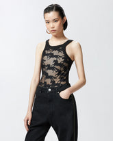 Top a canotta trasparente con cavalli Reimagine PINKO X Patrick McDowell -  | Pinko