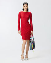 Vestito aderente in pizzo con schiena scoperta -  | Pinko