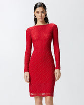 Vestito aderente in pizzo con schiena scoperta -  | Pinko