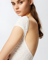 Maglia maniche corte aderente in pizzo -  | Pinko