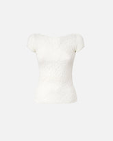 Maglia maniche corte aderente in pizzo -  | Pinko