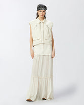 Gilet smanicato workwear in cotone con tasche -  | Pinko