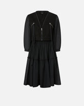 Mini abito effetto due pezzi con gonna morbida -  | Pinko
