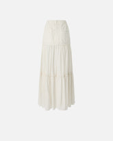 Gonna lunga in canvas e voile di cotone -  | Pinko