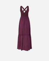 Vestito lungo smanicato in cotone con scollo -  | Pinko