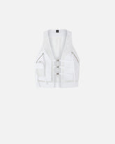 Gilet multitasche in leggera organza stampata -  | Pinko
