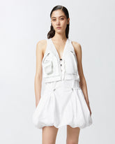 Mini abito con gonna a palloncino e gilet -  | Pinko