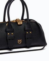 Escape Bag Horizontal small handbag in full-grain leather - Black | Pinko