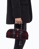 Escape Bag Horizontal small handbag in tweed and leather - Multicolor Black-Red | Pinko
