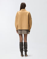 Caban in panno double con collo alto -  | Pinko