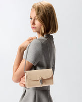 Cartera de piel con logotipo de letras PINKO y bandolera -  | Pinko