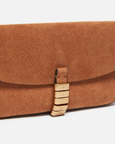 Borsa a spalla media Saddle Flat in suede -  | Pinko