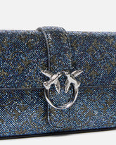 Borsa a spalla Baby Love Bag Slouchy in pelle full strass -  | Pinko