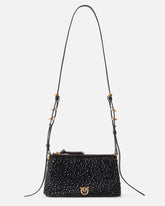 Borsa a spalla piccola Mini Double Bag full strass -  | Pinko