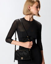 Borsa a spalla piccola Mini Double Bag full strass -  | Pinko